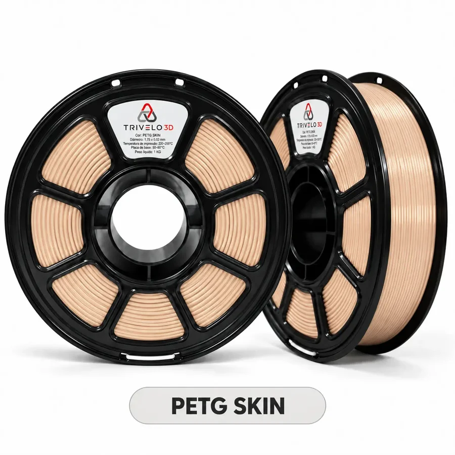 Carretel de Filamento PETG Skin 1kg na cor Skin