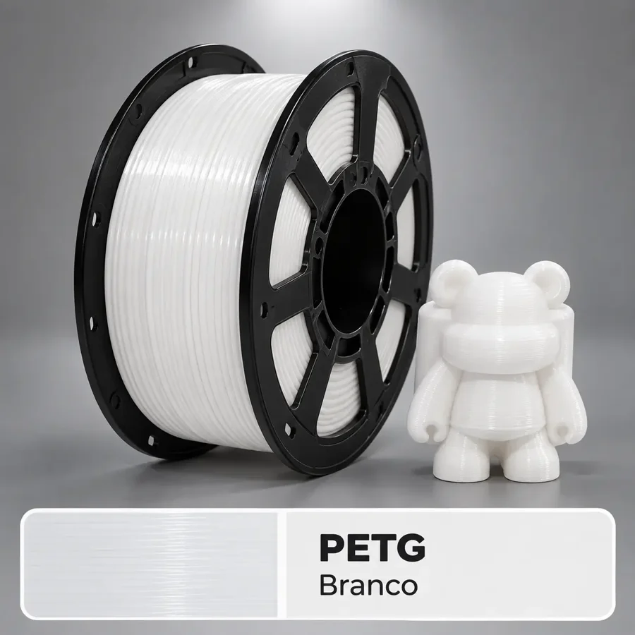 Carretel de Filamento PETG White 1kg na cor White