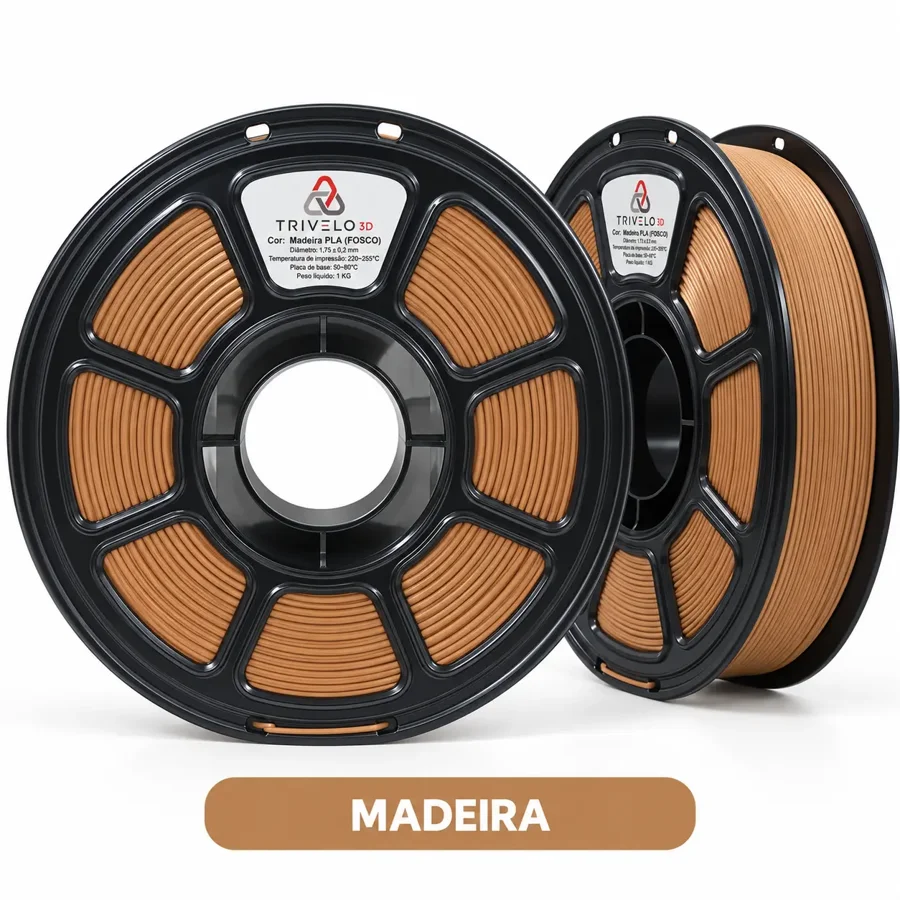 Carretel de Filamento PLA Wooden 1kg na cor Wooden