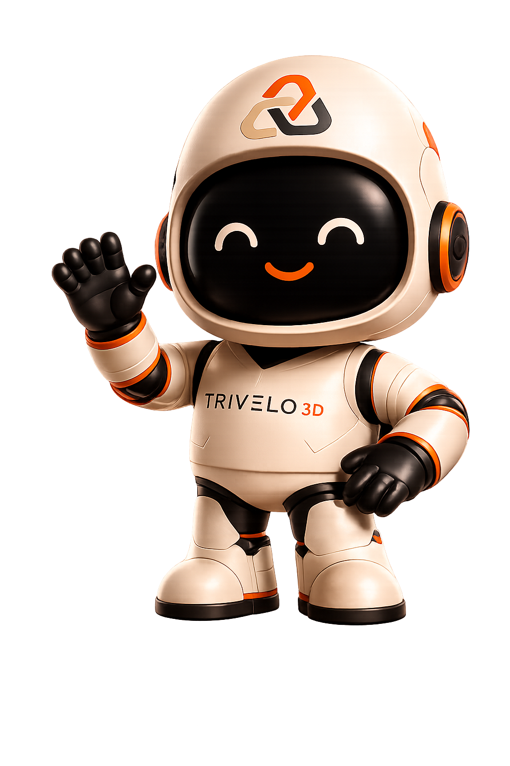 Mascote TRIVELO 3D acenando