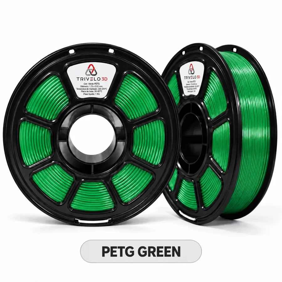 Carretel de Filamento PETG Green 1kg na cor Green