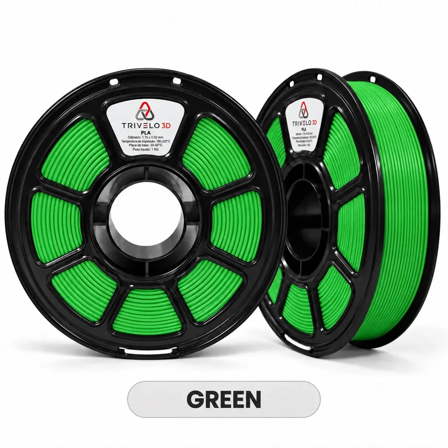 Carretel de Filamento PLA Green 1kg na cor Green