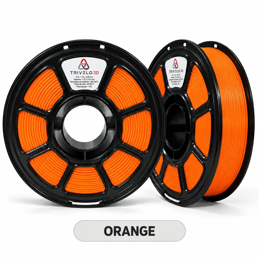 Carretel de Filamento PLA Orange 1kg na cor Orange