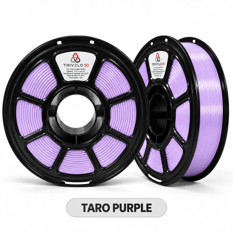 Carretel de Filamento PETG Taro Purple 1kg na cor Taro Purple